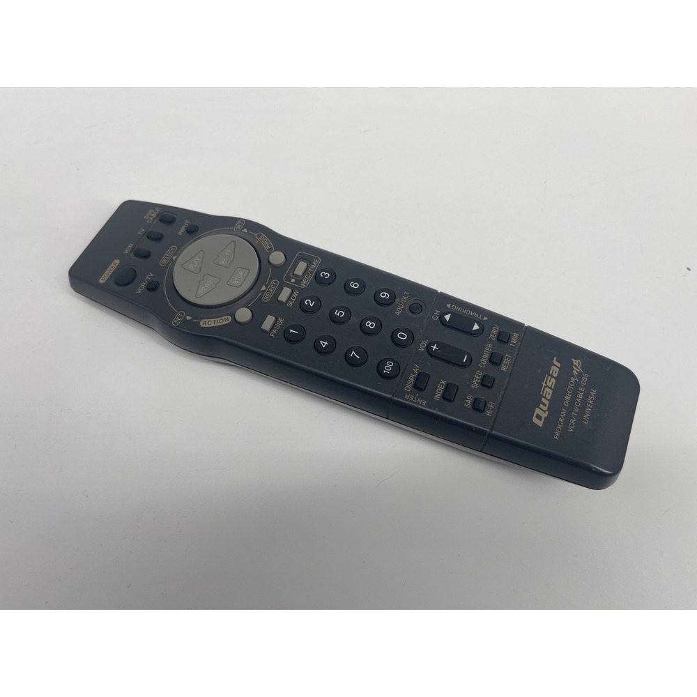 Quasar Program Director MB Universal Remote Control VCR TV Cable DSS Gray